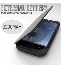 Power Case 3200mAh External Battery Flip Case For Samsung Galaxy S3